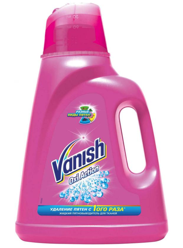 фото Пятновыводитель для тканей vanish oxi action жидкий, 2 л