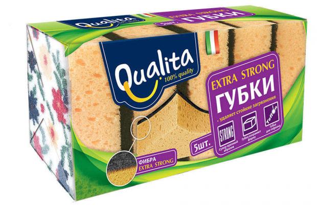 фото Губки qualita exstra strong, 5 шт