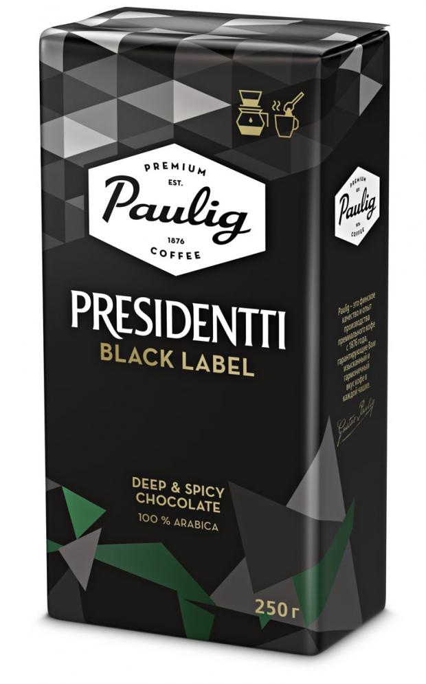 фото Кофе молотый paulig presidentti black label, 250 г