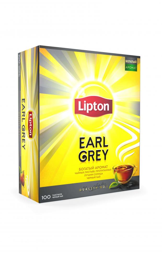 фото Чай черный lipton earl gray в пакетиках, 100х2 г