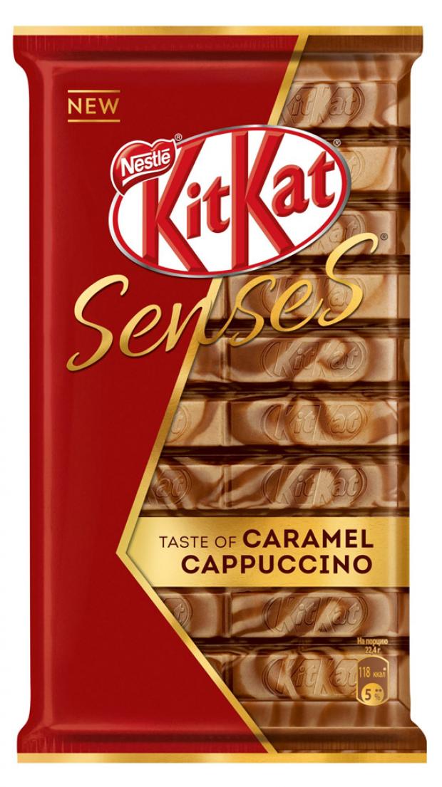 фото Шоколад кitkat senses double chocolate со вкусом капучино и карамели, 112 г kitkat