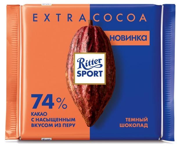 фото Шоколад ritter sport темный 74%, 100 г