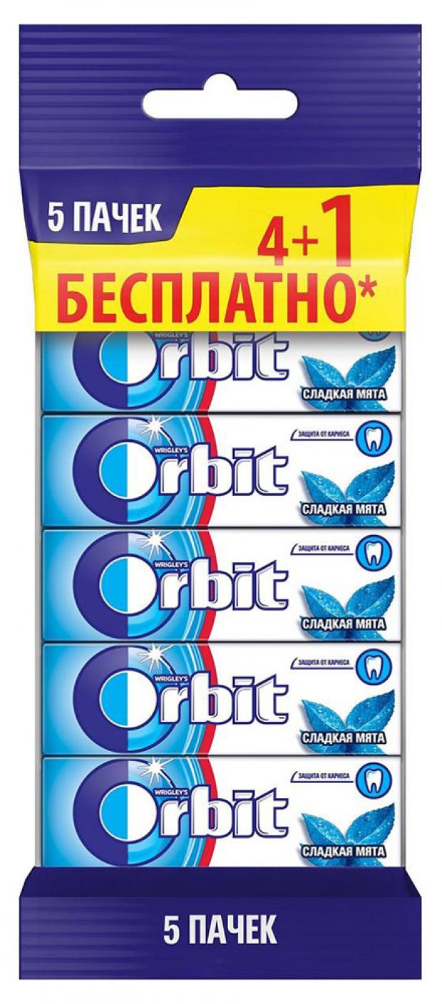 фото Резинка жевательная orbit сладкая мята без сахара, 5х13 г