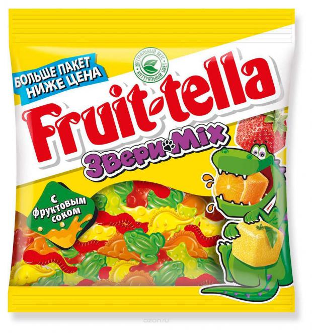 Мармелад жевательный Fruit-tella Звери Mix с фруктовым соком, 150 г