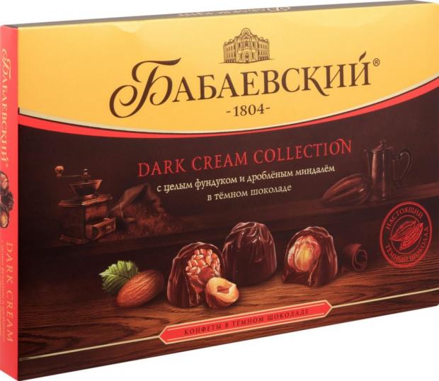 фото Набор конфет «бабаевский» dark cream орехи и темный шоколад, 200 г