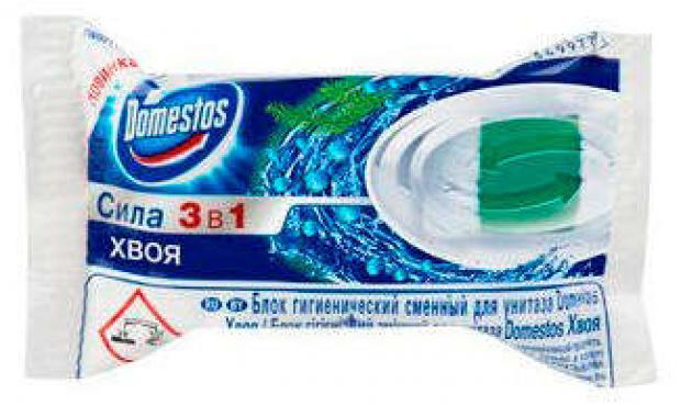 

Блок гигиенический для унитаза Domestos сменный Хвоя, 40 г