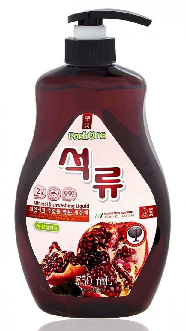 фото Средство для мытья посуды posh one dishwashing liquid pomegranate, 750 мл