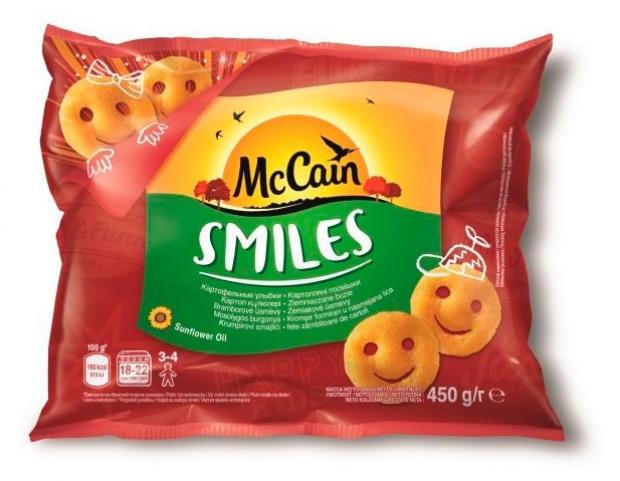 Картофель фри MCCAIN SMILES Биточки замороженные 450 г 153₽