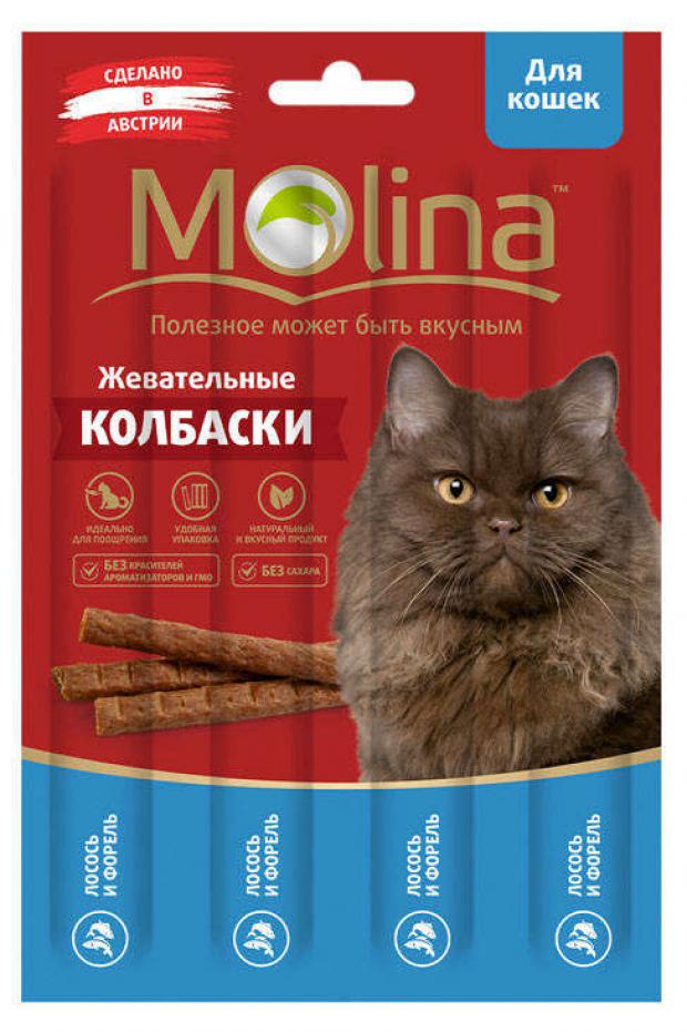 фото Лакомство для кошек molina лосось и форель, 20 г