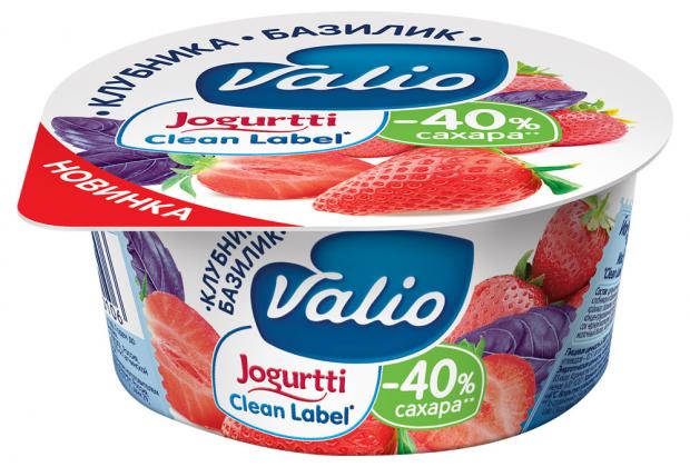 Йогурт Valio с клубникой и базиликом 2,9%, 120 г