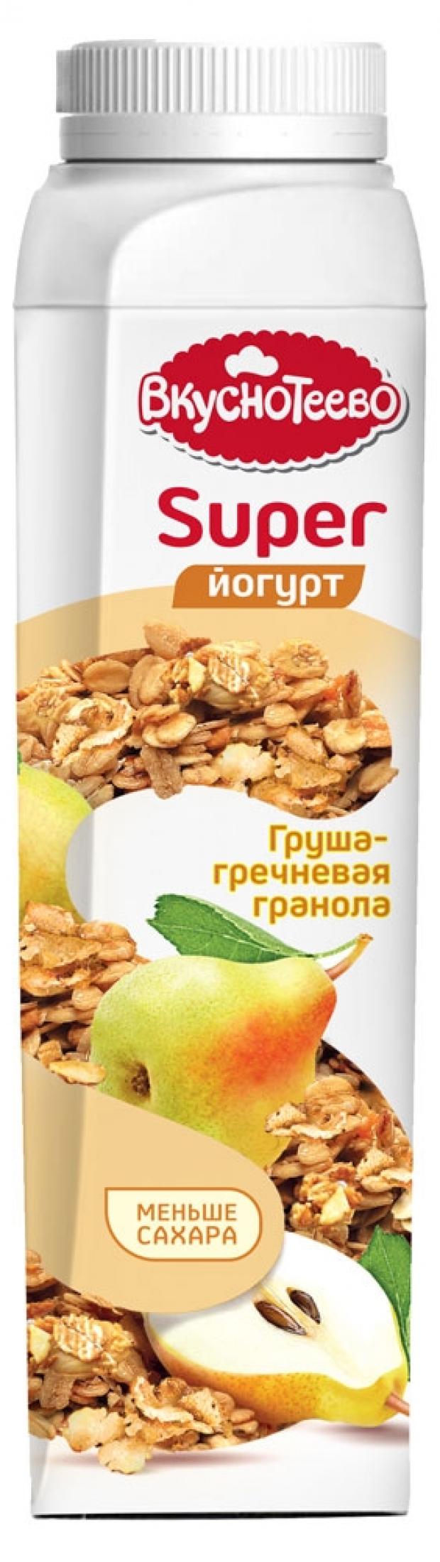 Йогурт питьевой Вкуснотеево Груша-гречневая гранола 13 320 г 59₽