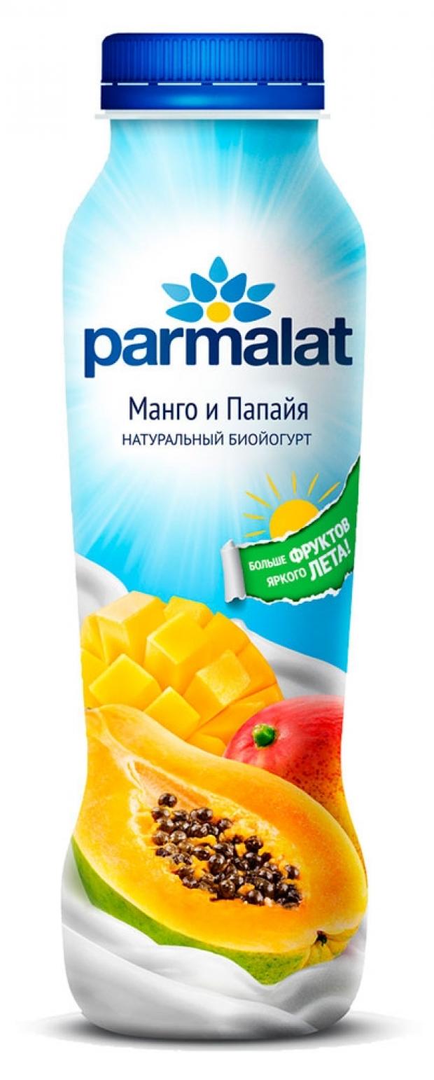 фото Йогурт питьевой parmalat манго папайя 1,5%, 290 мл