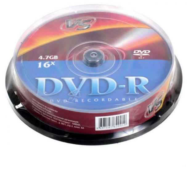 фото Диск dvd-r vs 4,7 gb 16x 10 шт