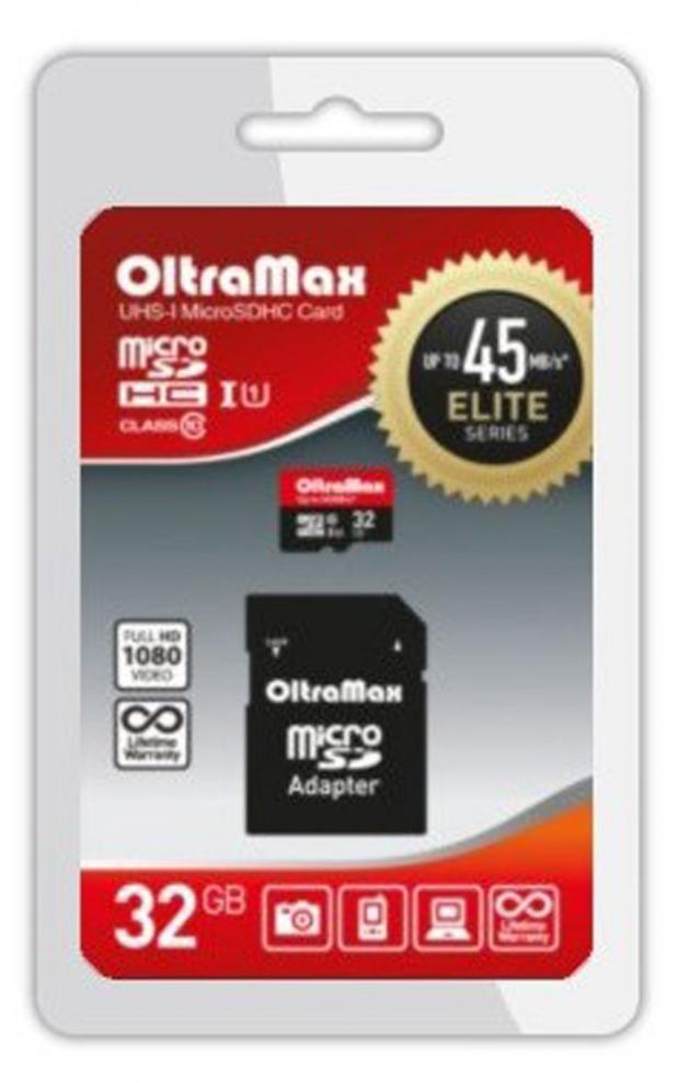 фото Карта памяти microsd oltramax elite uhs-i 32gb с адаптером