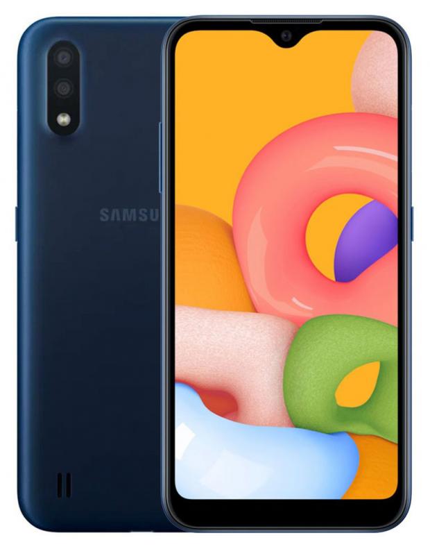 

Смартфон Samsung A01 синий 2/16 Гб