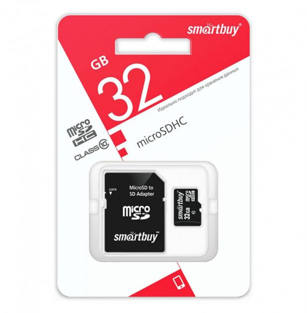 Карта памяти Smartbuy microSDHC 32 ГБ 400₽