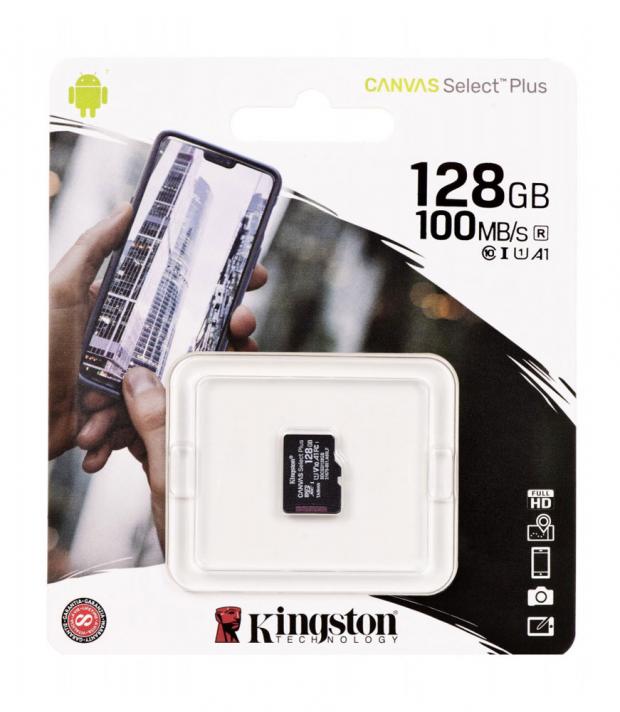 фото Карта памяти kingston canvas select plus 128gb