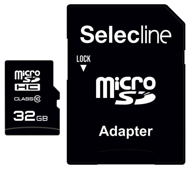 фото Карта памяти selecline microsd cl 10 32 гб с адаптером