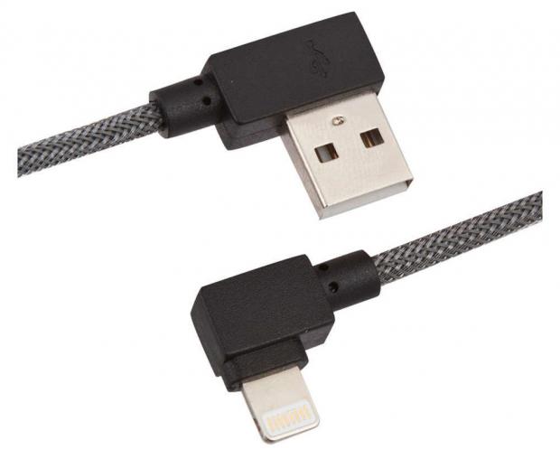 

USB кабель Liberty Project для Apple 8 pin Г-коннектор черный