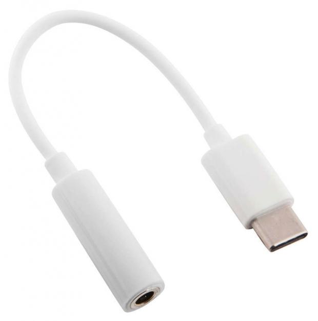 фото Аудиопереходник usb type-c на 3,5 мм mini jack белый diin