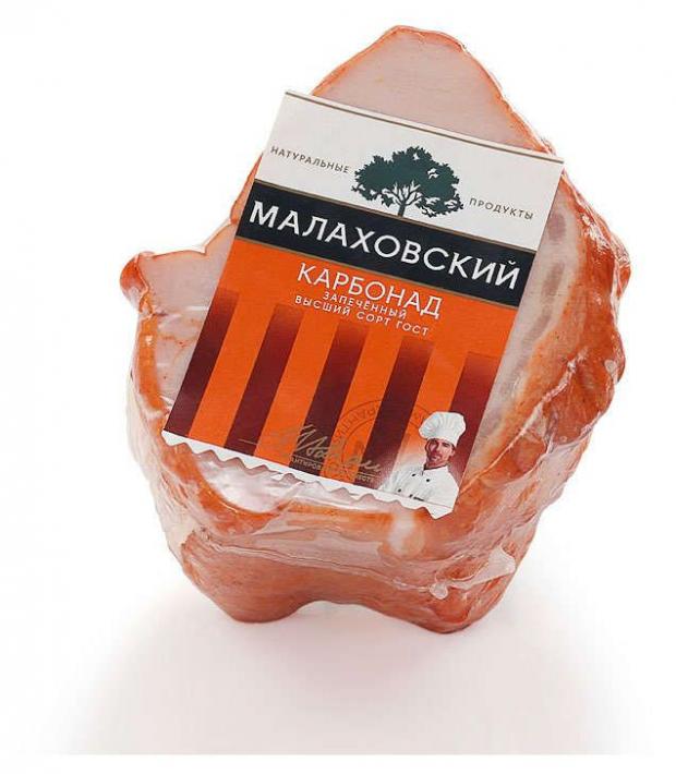 Карбонад из свинины «Малаховский мясокомбинат» Запеченый ГОСТ (0,3-0,6 кг) , 1 упаковка  ~ 0,4 кг