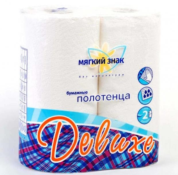 

Полотенца бумажные Deluxe Мягкий знак 2 слоя, 2 рулона