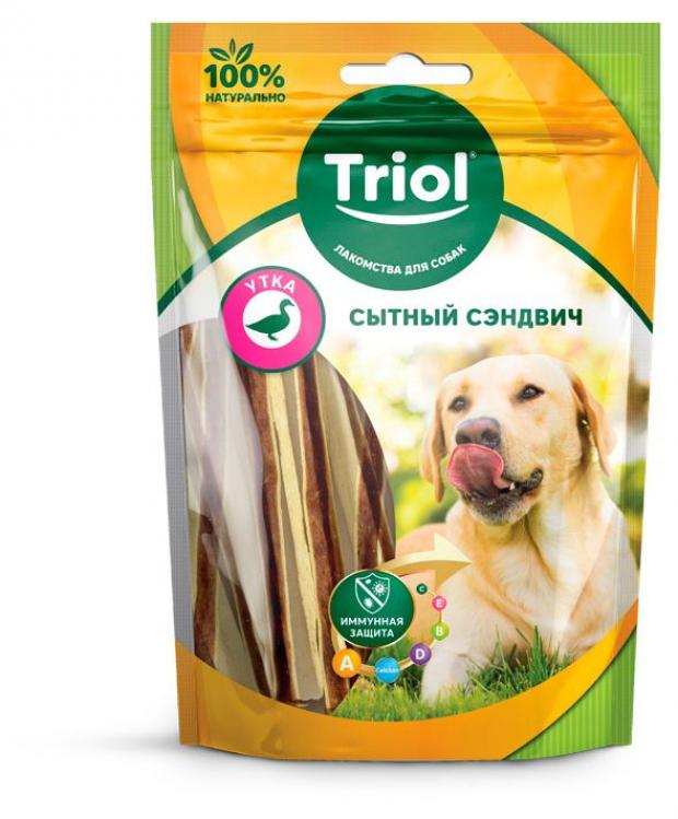 фото Лакомство для собак triol сэндвич с уткой, 70 г