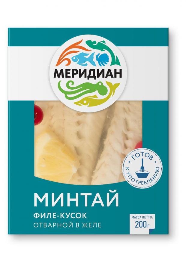 фото Минтай отварной «меридиан» в желе, 200 г