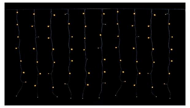 фото Гирлянда электрическая actuel занавес 96 ламп 8 режимов тёплый белый, 2х1 м