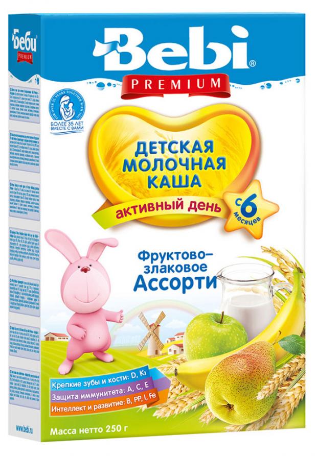 фото Каша молочная bebi premium фруктово-злаковое ассорти с 6 мес, 250 г