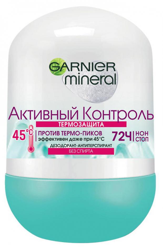 фото Дезодорант-антиперспирант шариковый garnier mineral термозащита, 50 мл