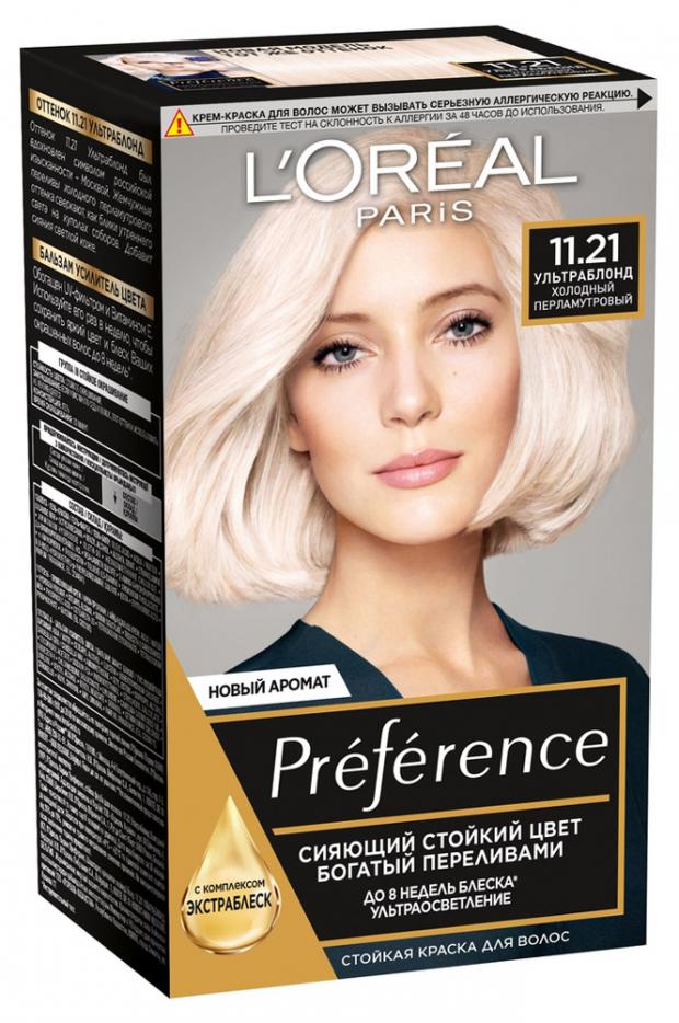 фото Краска для волос l'oreal paris preference ультраблонд тон 11.21, 174 мл