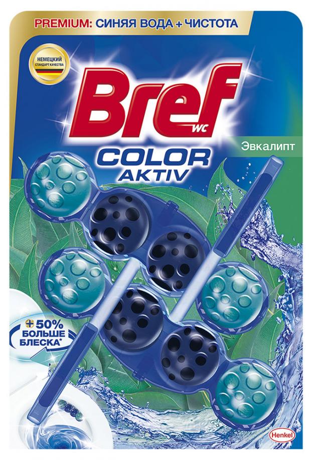 

Туалетный блок Bref Color Aktiv эвкалипт, 2х50 г