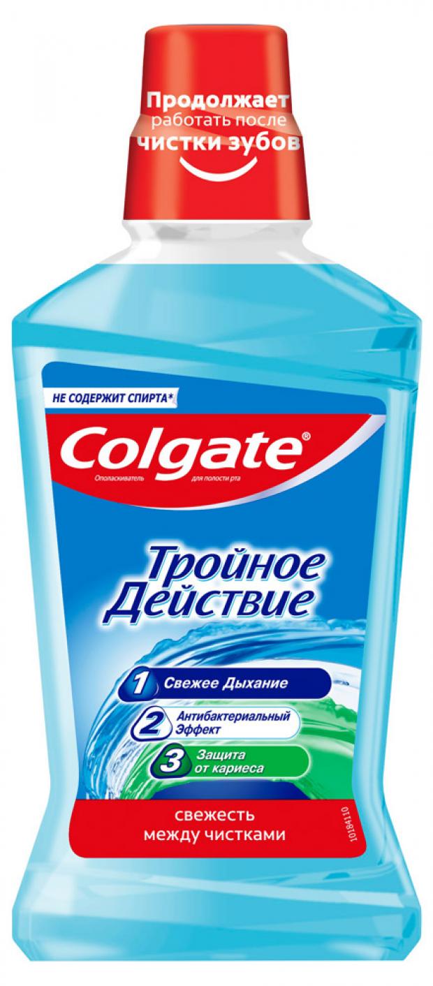 фото Ополаскиватель для полости рта colgate тройное действие, 500 мл