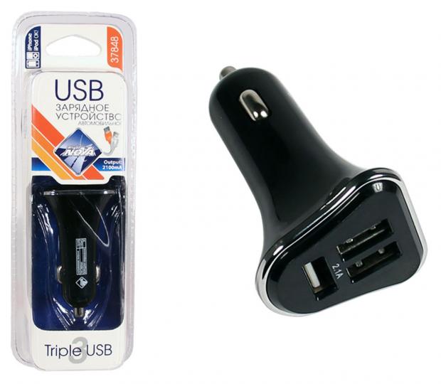 фото Устройство зарядное nova bright 3 usb порта