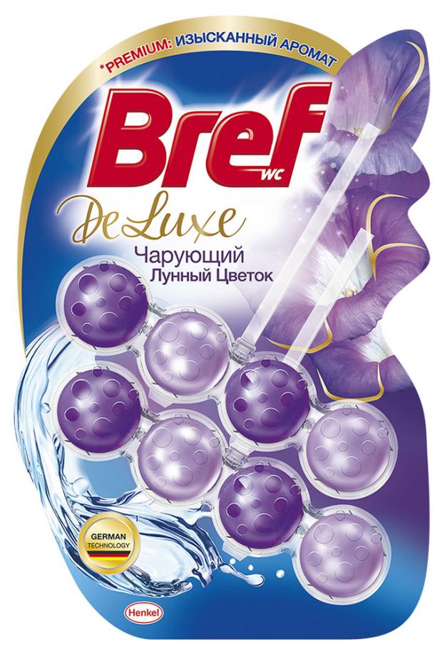 фото Туалетный блок подвесной bref deluxe лунный цветок, 3х50 г