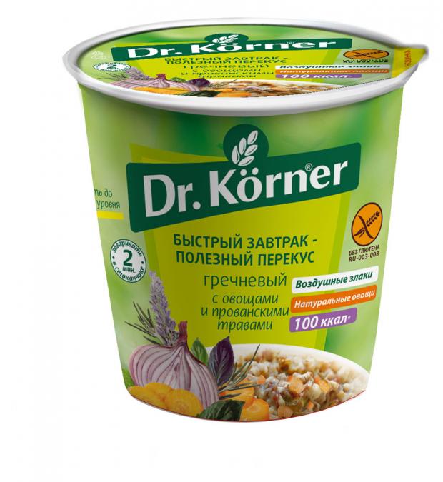 фото Каша гречневая dr.korner с овощами и прованскими травами, 40 г dr. korner