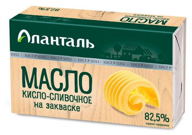 фото Масло кисло-сливочное «аланталь» 82,5%, 180 г