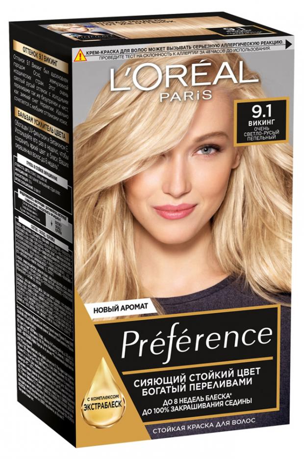 фото Краска для волос l'oreal paris preference викинг тон 9.1, 174 мл