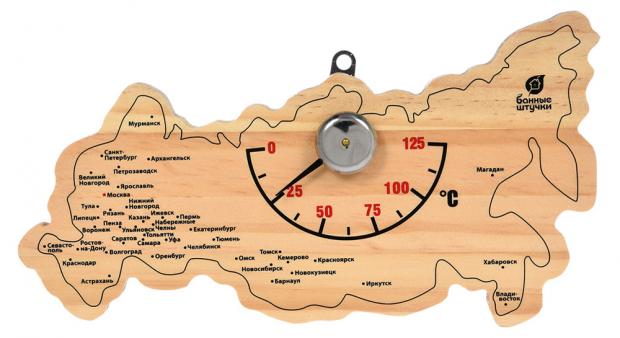 

Термометр «Банные штучки» Карта России, 22х11х2,5 см