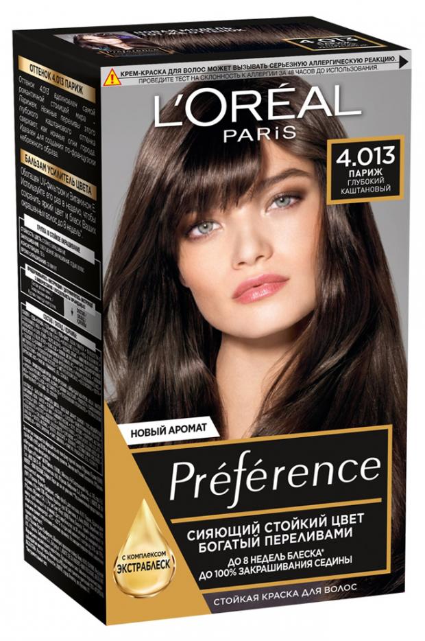 фото Краска для волос l'oreal paris preference париж тон 4.01, 174 мл