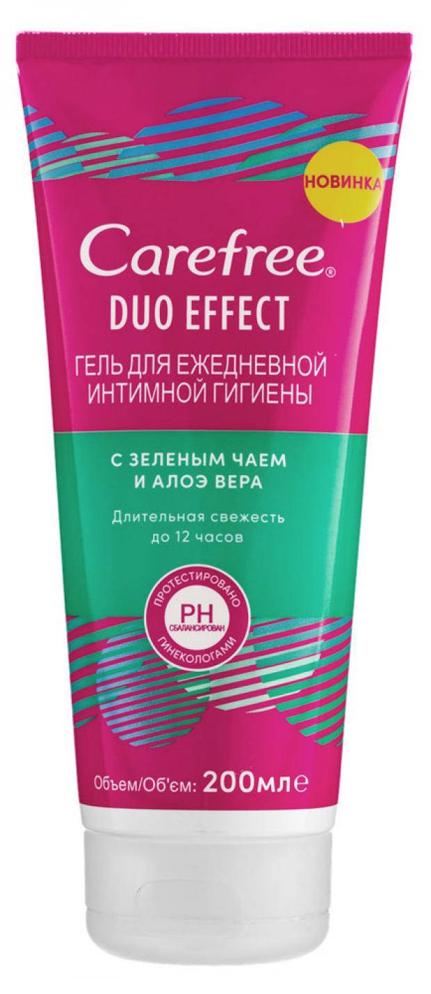 фото Гель для интимной гигиены carefree duo effect с зеленым чаем и алоэ вера, 200 мл