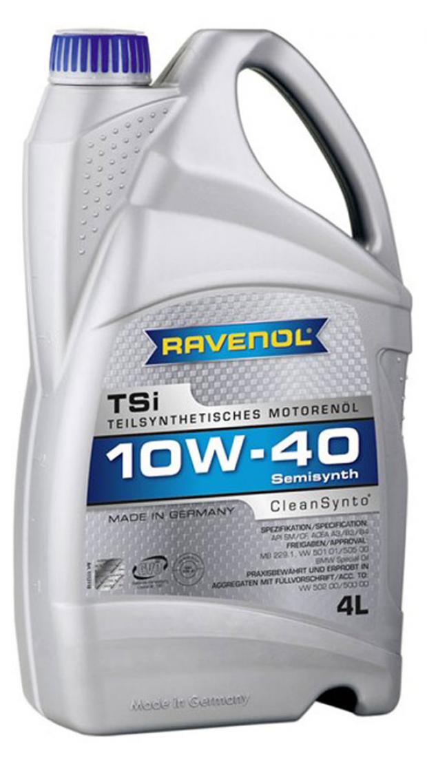 фото Масло моторное ravenol tsi 10w-40 полусинтетическое, 4 л