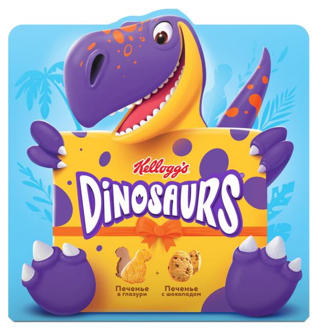 

Набор печенья сдобного Kellogg's DINOSAURS в глазури с шоколадом, 247 г