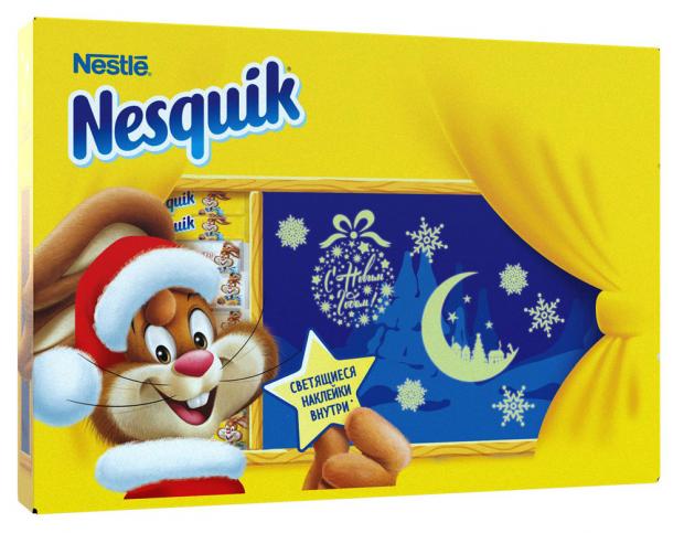 фото Подарочный набор nesquik новогодний со светящимися наклейками, 158 г