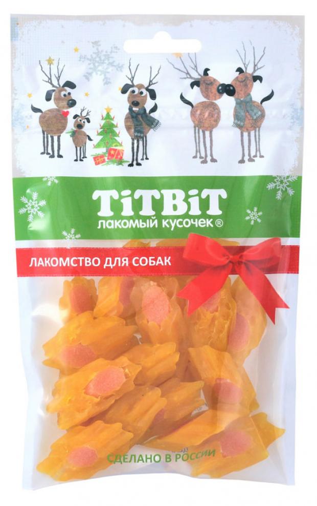 фото Лакомство для собак titbit мармелад мясной с йогуртовой начинкой, 70 г