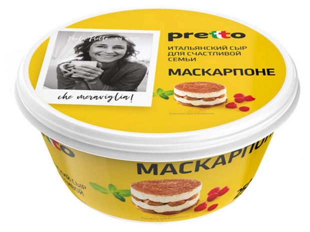 Сыр мягкий Pretto Маскарпоне 80 250 г 186₽