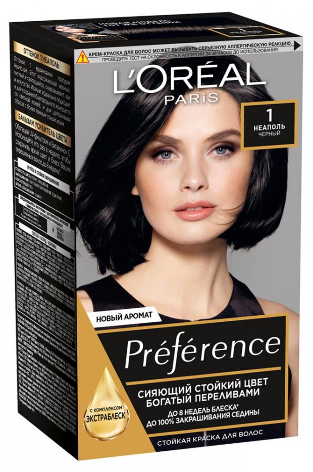 фото Краска для волос l'oreal paris preference неаполь тон 1.0, 174 мл