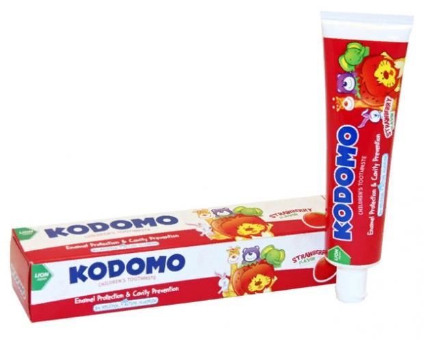 

Зубная паста детская Kodomo гелевая с вкусом клубники с 6 мес, 40 мл