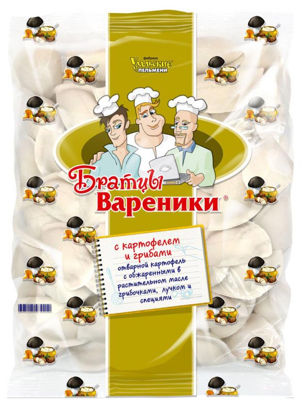 фото Вареники «братцы вареники» с картофелем и грибами, 900 г